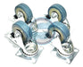 S73 Swivel Wheels with Brake 50mm Rubber-Metal 4 Units 1