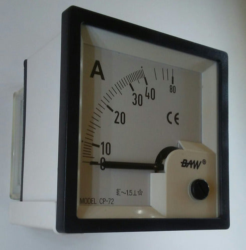 BAW Analog Ammeter 72x72 40A 1