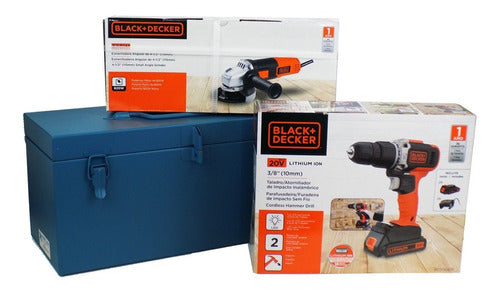 Black+Decker Tool Combo Box with Drill and Grinder 4