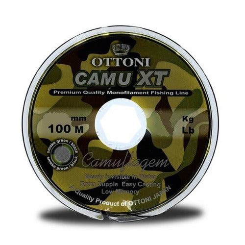 Nylon Fishing Line Camo XT Ottoni 200m Japan 0.40mm 19.6kg 1