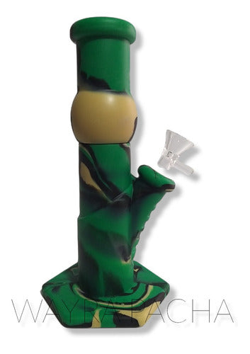 WAYRA PACHA Silicone Bong with Glass Ice Catcher 14