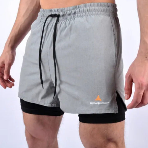 Running Gray Combo! T-shirt+Shorts With Leggings - 6 pcs 5
