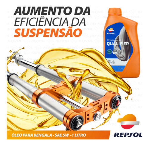 Óleo Bengala Suspensão Moto Alta Performance Sae 5w Repsol 4