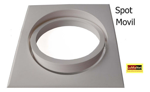 Square White PVC Recessed Spot for AR111 Dicroic X6 3