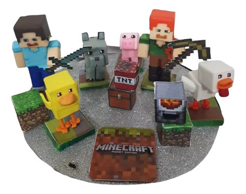 Adornos Naty Minecraft Cake Decoration 0