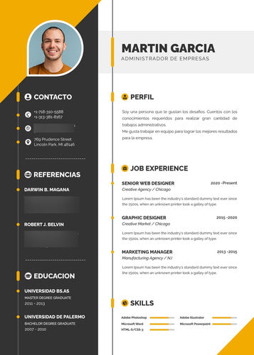 Curriculum Vitae Listo Para Imprimir, Enviar - Personalizado 1