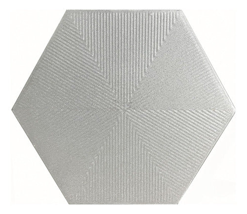 Loysa Cerámica Revestimiento Pared Hexagonal Gris Claro C/relieve 0