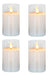 Pack 4 Velas Led A Pila Adorno Tamaño 12.4 Cms 0