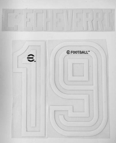 River 2022-2023 Echeverri Number 19 Alternative Jersey Printing 0