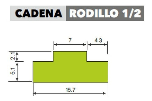 Perfil Guia Apm Para Cadena Rodillos Asa 1/2 Tira X 3 Mts 0