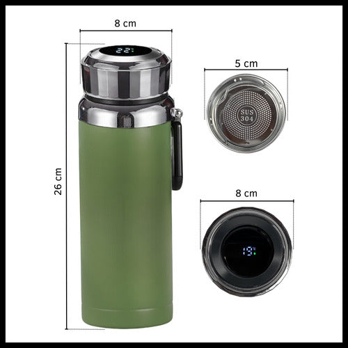 Stainless Steel 1 Liter Thermos Bottle with LED Display Temperature and Filter 43