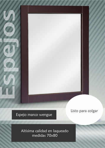 Wengue Frame 70x80 Mirror Deco/Bathroom 1