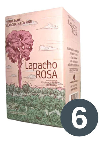 Yerba Mate Lapacho Rosa 6 X 500 Gr - Con Palo 0