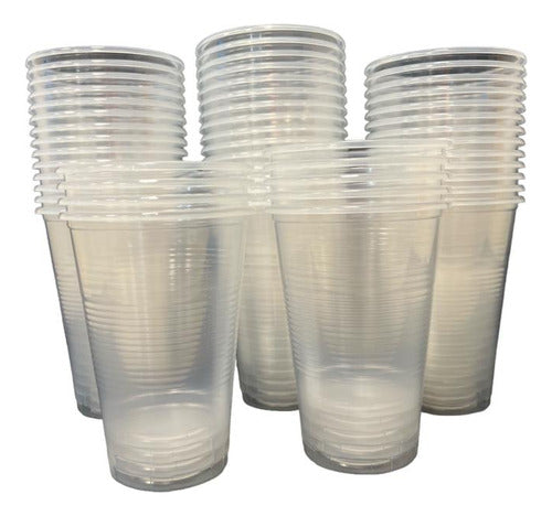 Delmar 500cc Transparent Disposable Plastic Cup - Pack of 50 3