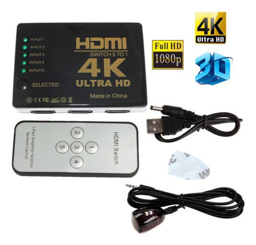 Nuevo Ultra HD 5 Puerto Conmutador 4Kx2K 1080p 3D Interruptor 1