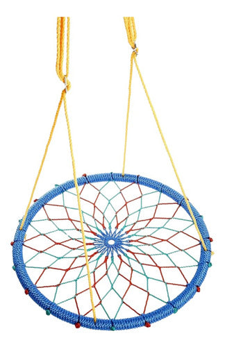 Slacker Sky Circular Hammock with Colorful Net 0