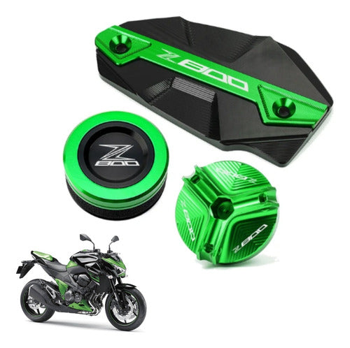 Kit Tampa Fluido Freio Dianteiro Traseiro E Motor Z800 Z 800 0