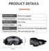 Genérica Vintage Retro Motorcycle Goggles in Grey and Black 2