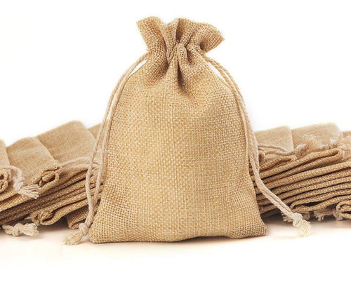 CleverClover Pack of 60 Burlap Bags 10 x 14 Cms 0