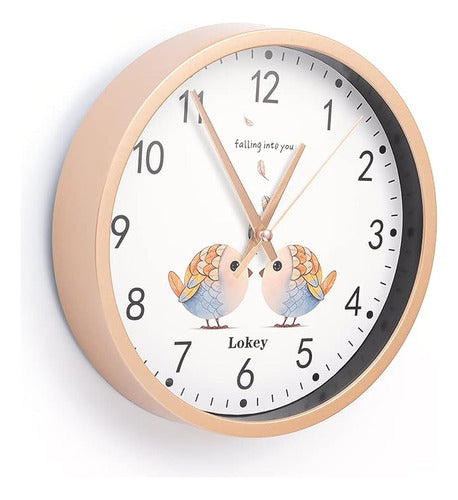 Lokey 8 Inches Cute Bird Theme Silent Wall Clock 1