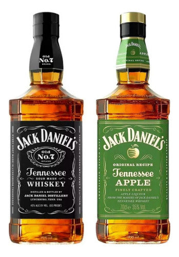 Pack of 2 Jack Daniel's Old No. 7 + Jack Daniel's Apple Whisky 0