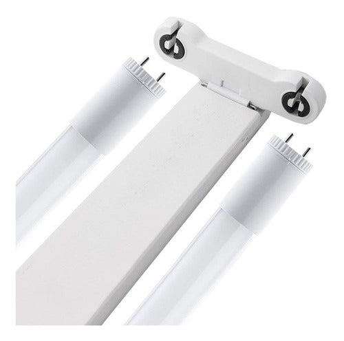 Interelec Dual Listón for LED Tube 120cm + 2 LED Tubes 18W Daylight Pack of 6 Units 0