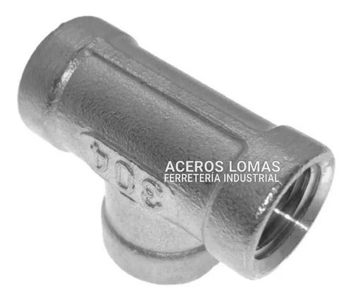 FAMIQ Tee Roscada Acero Inoxidable 3/4 Aceros Lomas Fluidos 1