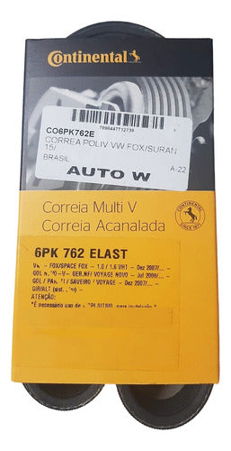 Contitech Correa Poli V Volkswagen Trend Voyage 6pk 762 0