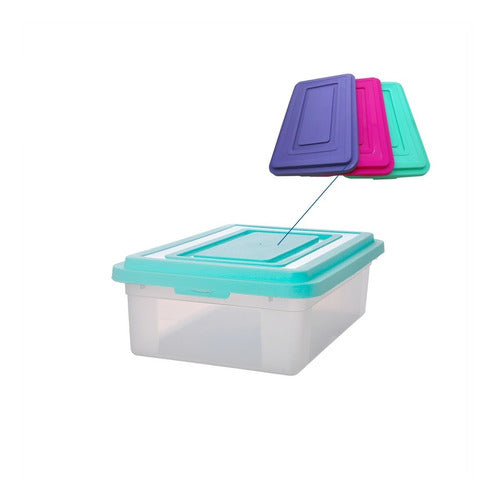 Large Plastic Box Rectangular Container 36 L Stackable 0