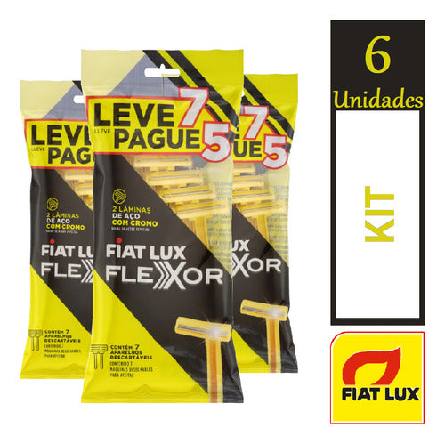 Kit 6 Aparelho Descartável De Barbear Flexor Com 7un Cada 0