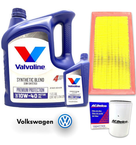 Valvoline Kit Filtros + 5L Aceite 10W40 VW Bora Beetle Golf 1.8T 2.0T 0