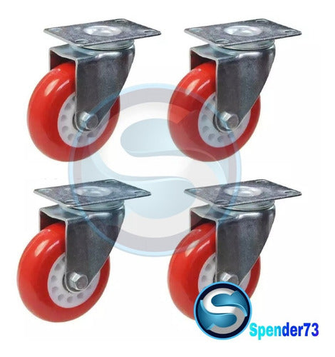 S73 Ruedas 50mm Pack X 4 Unidades Giratorias 1