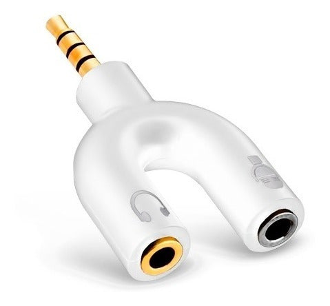 Audio Splitter Adapter Plug 3.5mm to Dual Jack 3.5mm (Mic and Audio) 0