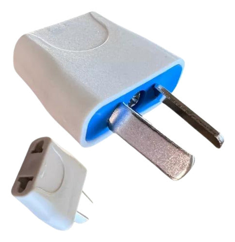 Genérica Pack 10u Adaptador Pata Plana Para Enchufe Americano/bp 1