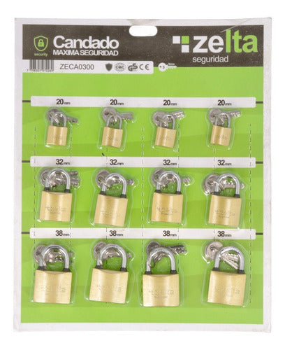 Zelta Golden Iron Padlock 20 30 40 Mm In Blister Wholesale 0