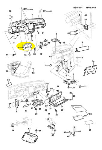 CHEVROLET Moldura Tablero Instrumento Orig Chevrolet Corsa / Classic 2