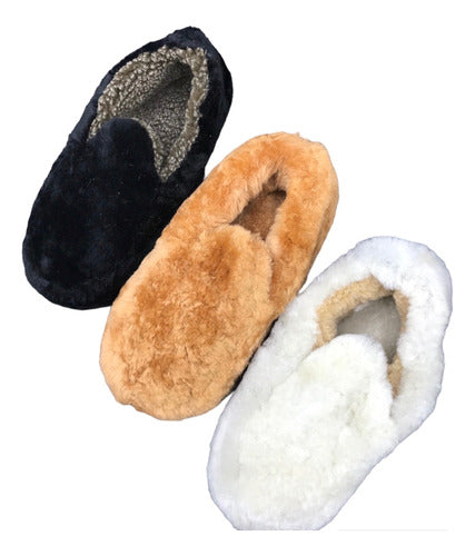 Artesanal Black, Honey and White Unisex Wool Slippers with Rubber Sole 0