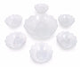 Gastronomía Bashir Set of 7-Piece Salad Bowl + 6 Glass Compoteras Roses 0