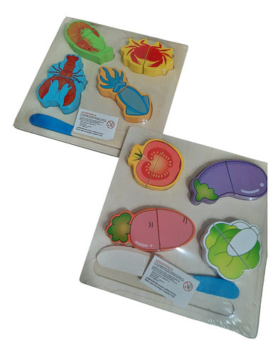 Juego De Alimentos Con Velcro, Dif Diseños - Montesori *ag* 1