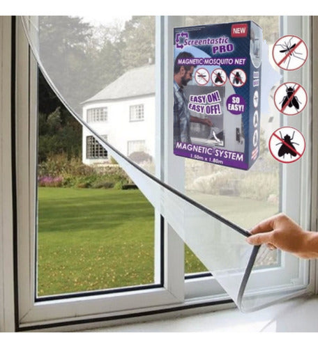 Renkai Mosquito Curtain Adhesive Window Insect Screen 150x150 Black 5