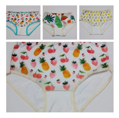 Girls' Panties Half Dozen Pack, Assorted Cotton Prints 3