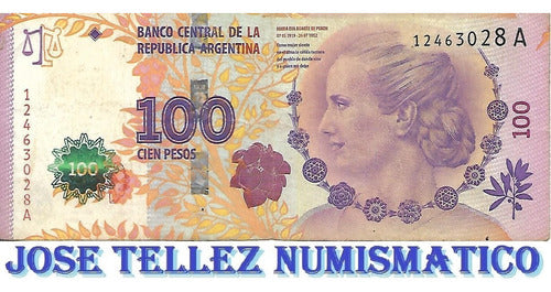 Bottero C001 $ 100 Evita Serie A Mb Palermo 0