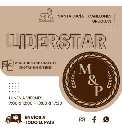 LIDERSTAR M&P Sandalia Doble Tira Cuero Mujer 1