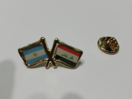 Pins Flag Iraq With Argentina 2 Cms 0