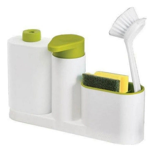 Organizador Bacha Cocina 3 En 1 Dispenser Esponja Detergente 0