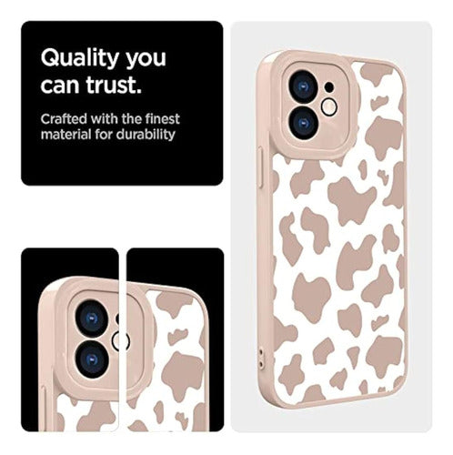 Ook Compatible Con iPhone 11 Case Cute Cow Print Fashion Sli 1