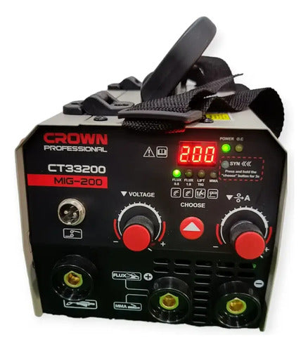 Crown Soldadora 3en1 Mig Flux Tig Mma 200a Ct33200 1