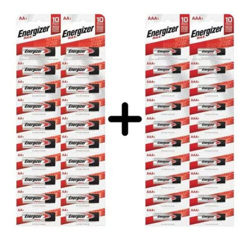 Energizer Max Combo Pack of 20 AA + 20 AAA Alkaline Batteries 0