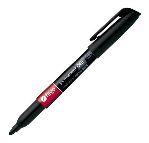 Filgo Permanent Marker Strong Black Fine Point 1 Mm 0