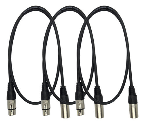 Venetian DMX Cable 1 Meter 120 Ohm Lighting Pack of 3 XLR 0